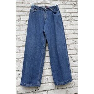 Vintage 90s Women’s Tommy Hilfiger High-waisted, baggy, wide-leg jean Sz 32 Y2K